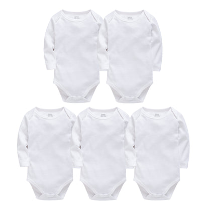 Babybodies aus Baumwolle, 5er Pack Langarm