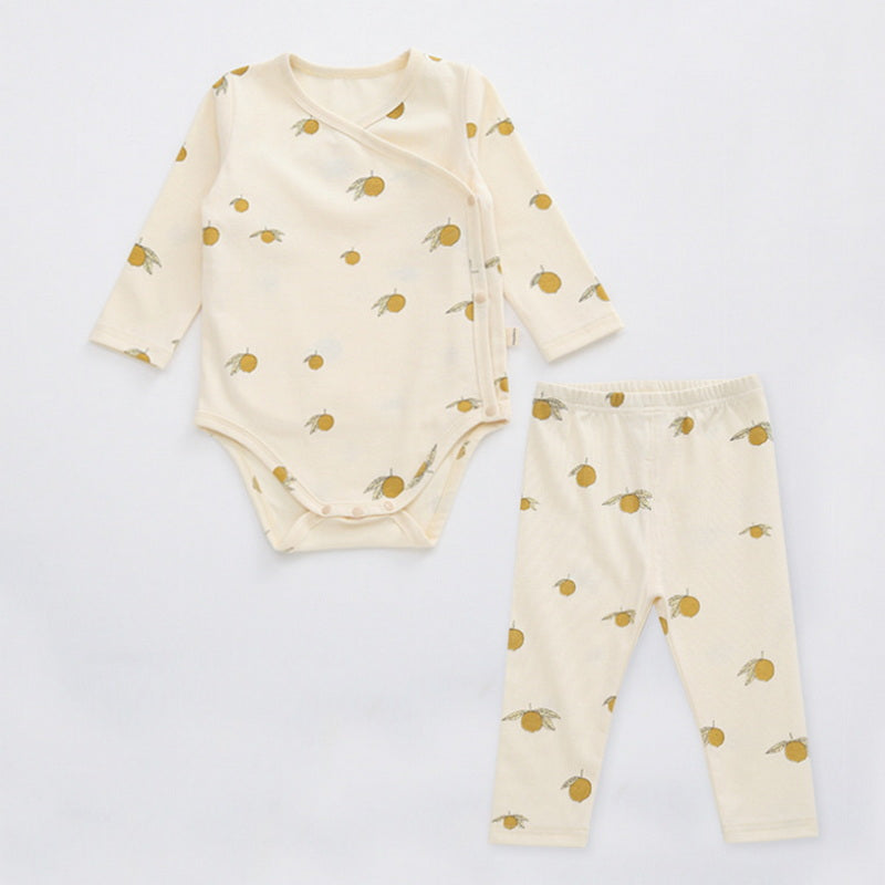 Baby-Set mit Wickelbody und Leggings aus 100% Baumwolle