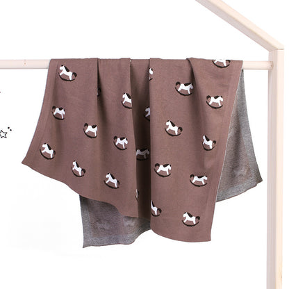 Baumwoll Jacquard-Strickdecke