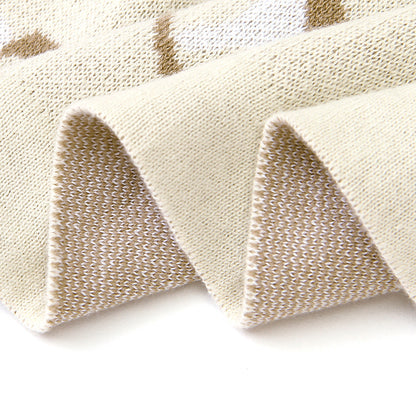 Baumwoll Jacquard-Strickdecke