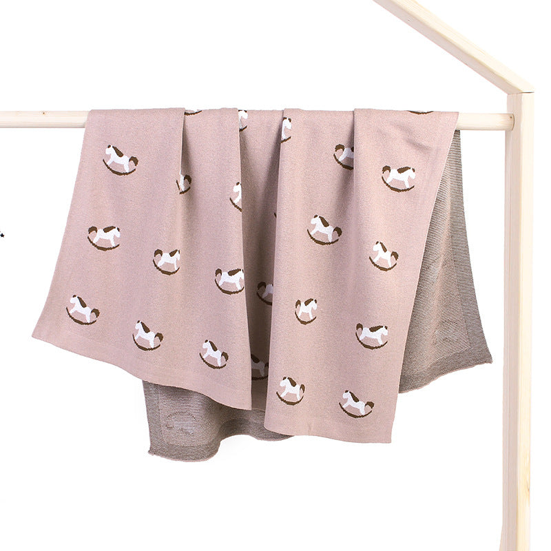 Baumwoll Jacquard-Strickdecke