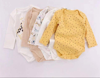 5er Set Langarm-Babybodies