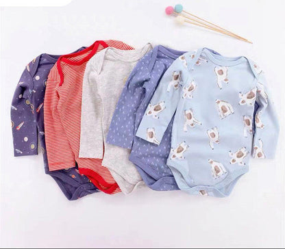 5er Set Langarm-Babybodies