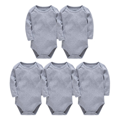 Babybodies aus Baumwolle, 5er Pack Langarm