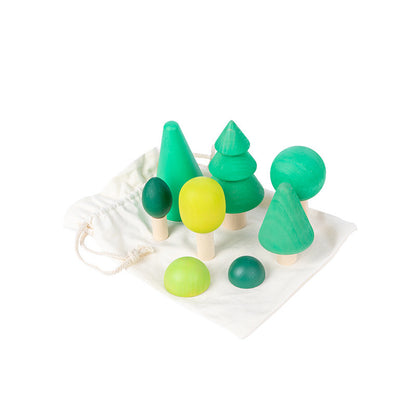 Holzspielsystem nach Montessori-Prinzipien