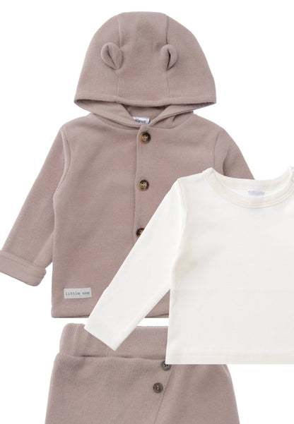 3-teiliges Erstausstattungsset aus Rib-Strick