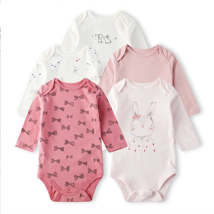 5er Set Langarm-Babybodies