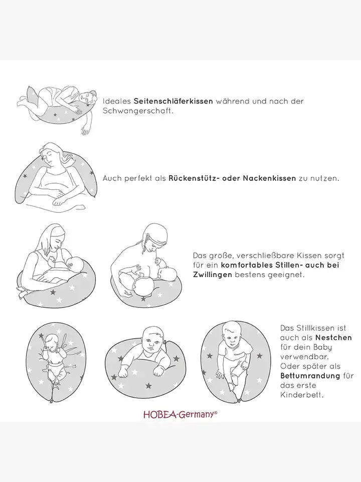 Stillkissen mit Bezug aus Musselin inkl. Lagerungsbezug