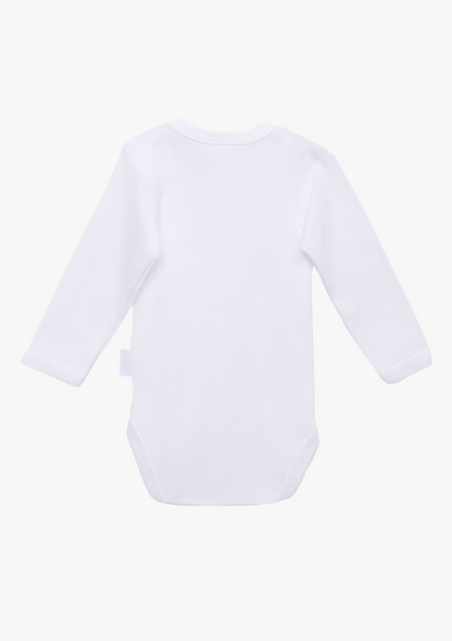 3 Langarm-Wickelbodys in weiß