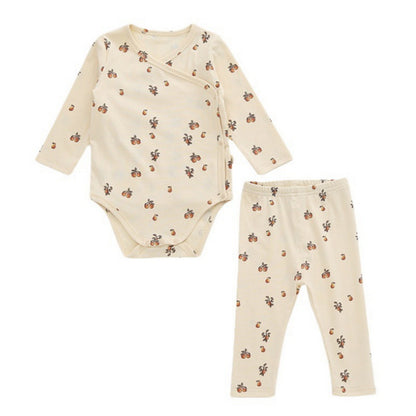 Baby-Set mit Wickelbody und Leggings aus 100% Baumwolle