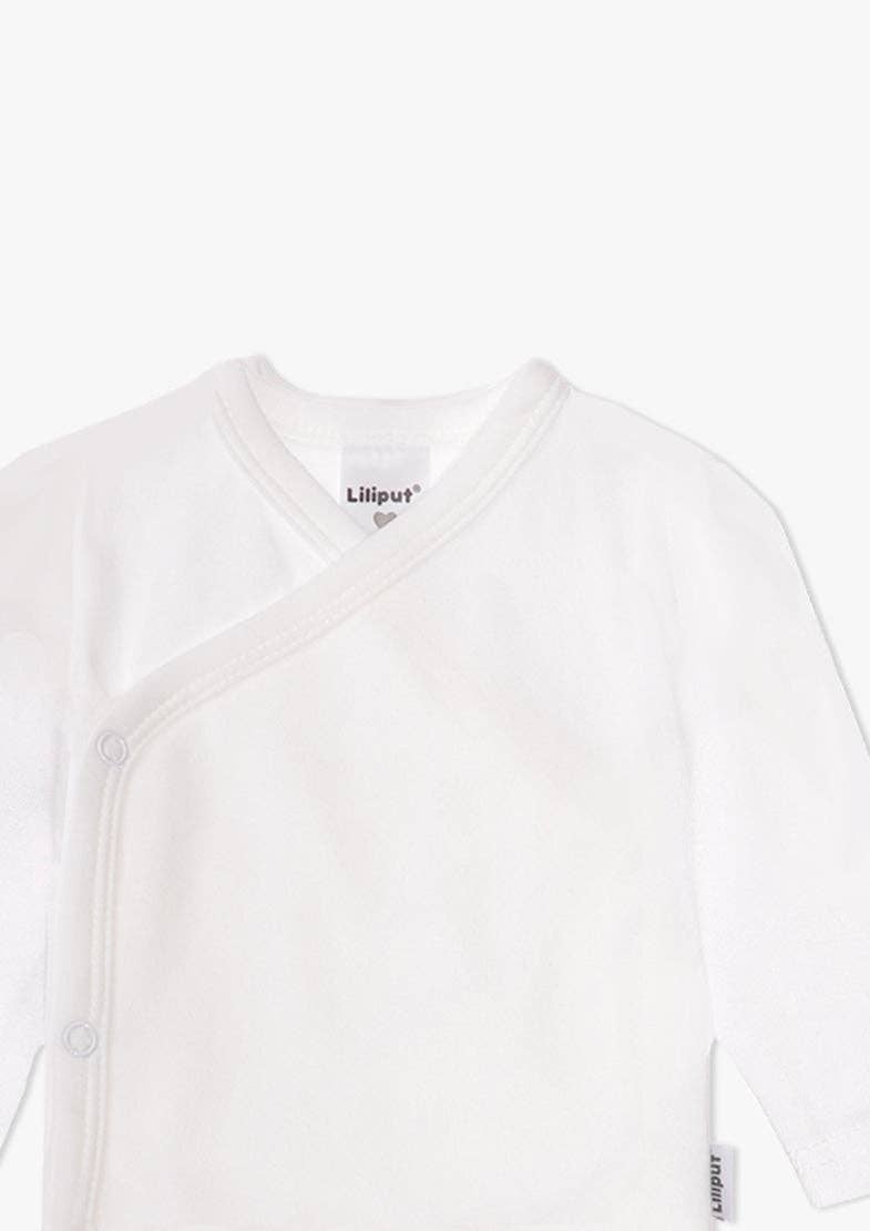 3 Langarm-Wickelbodys in weiß