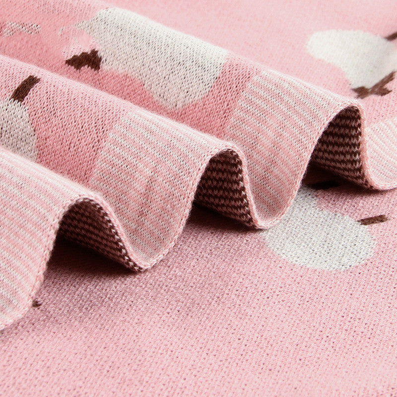 Baumwoll Jacquard-Strickdecke