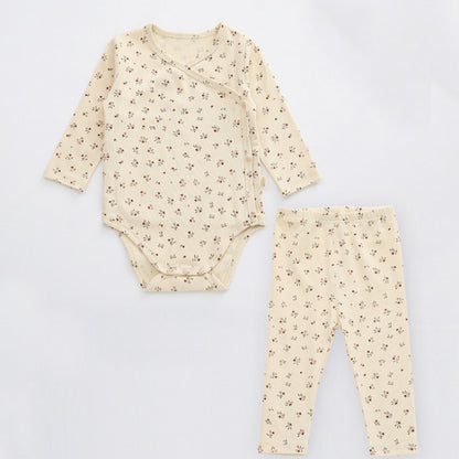 Baby-Set mit Wickelbody und Leggings aus 100% Baumwolle