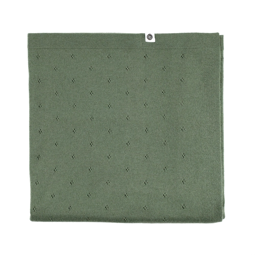 Gestrickte Babydecke aus Merinowolle