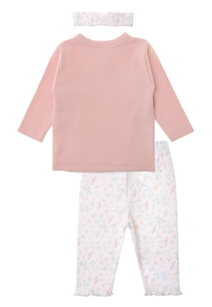 Erstausstattungsset in rose mit zarten Blümchen
