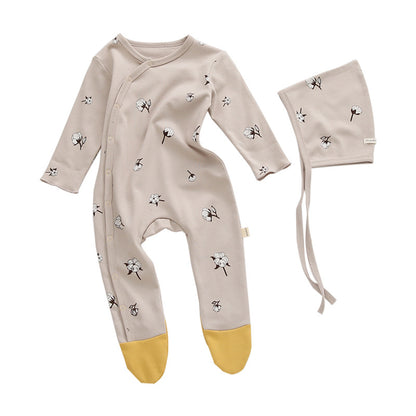 Baby Schlafanzug mit Fuß und Mützchen