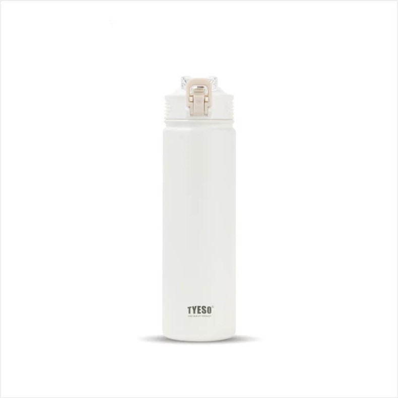 Edelstahl-Trinkflasche mit Strohhalm-Trinkaufsatz