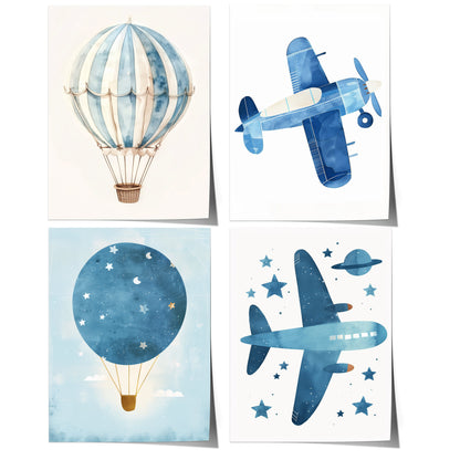 Poster fürs Kinderzimmer - Thema Luftfahrt