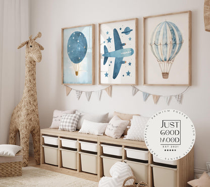 Poster fürs Kinderzimmer - Thema Luftfahrt